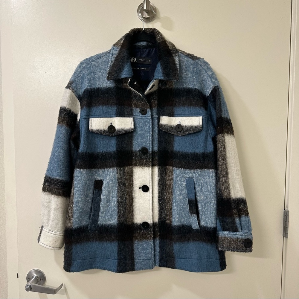 Zara - Italian Fabric Oversized Shacket Overshirt